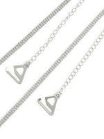 El Regalo Women Silver-Toned Stone-Studded Bra Straps