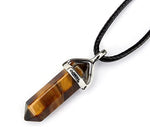 El Regalo 1 PC Hexagonal 6 Faces Healing Crystal Unisex Necklaces for Men/Women/Girls/Boys- Healing Stone Pendant Jewelry (Brown Tiger Eye)