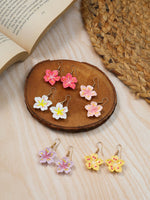 El Regalo 10 Pairs Earrings Combo Set- Colorful Flower Hoops and Hooks Earrings Set for Girls & Women (Style-2)