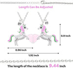 El Regalo Best Friend Forever 2Pcs-Split Magnetic Matching Bff Pendant Necklaces Set- Unicorns, Whales, Koalas Pendant Friendship Necklaces For Girls (Unicorns Bff Necklace)