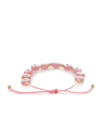 El Regalo Lucky Evil Eye Handwoven Adjustable Unisex Bracelet for All- Protection Lamp-work Glass Beads Evil Eye Bracelets for Kids/Teens/Girls/Boys/Men/Women (Love Pink Evil Eye Bracelet)