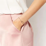 El Regalo Stainless Steel Forever Love Knot Infinity Cuff Bracelets for Girl & Women- Waterproof Infinity Knot Adjustable Bracelet (Rose Gold)