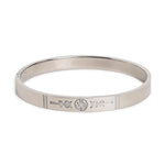 El Regalo No Rust OM Trident Engraved Bracelet for Men - Designer Stainless Steel Anti-Tarnish Kada Bracelet (Silver)