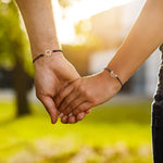 El Regalo 2Pcs Bff Best Friends Sun Moon Pinky Promise Friendship Girls Bracelet/Couple Bracelets, Bff Long Distance Matching Bracelets For Besties (Golden & Silver)