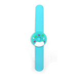 El Regalo 2 PCs Cute & Fun Kids Donut Rakhi - Silicone Donut Snap Clap Wristband Bracelet Rakhi for Brother/Sister/Niece/Nephew with Roli Chawal, Rakhi Card in Rakhi Gift Box (Option 1)