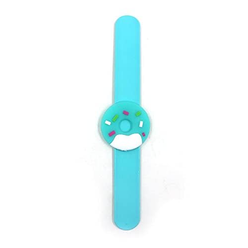 El Regalo 2 PCs Cute & Fun Kids Donut Rakhi - Silicone Donut Snap Clap Wristband Bracelet Rakhi for Brother/Sister/Niece/Nephew with Roli Chawal, Rakhi Card in Rakhi Gift Box (Option 1)