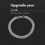 El Regalo 1 PC Stainless Steel Cuban Chain Bracelets Rakhi for Brother 1 PC Chain Bracelet Rakhi with shagun, Rakhi Message Card in Rakhi Gift Box for Bhai/Bhaiya/Bhatija (Option-6)
