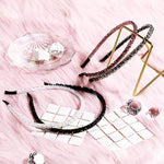 El Regalo 4 Pieces Crystal Rhinestone Headbands Shiny Non-Slip Beaded Hairband Hair Bands Hair Accessories Hair Decoration for Women Girls (Option-1)