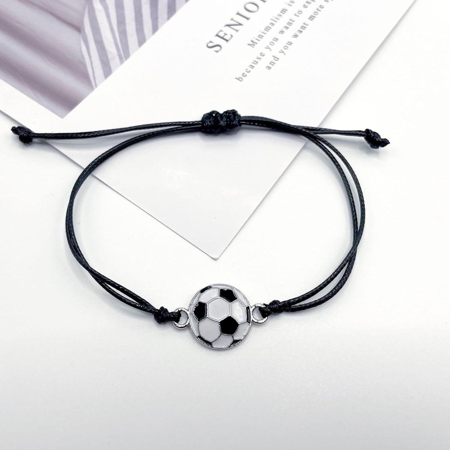 El Regalo 2 PCs Sports Ball Unisex Adjustable Bracelets Set for Kids/Girls/Boys/Teens/Men/Women - Basket Ball, Football, Baseball (Style-2)
