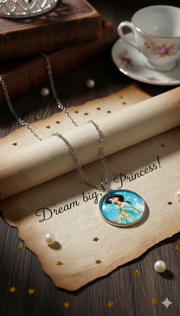 El Regalo Enchanted Tales Princess Pendant Necklace for Girls & Toddlers - Magical Character Jewelry for Birthdays, Parties & Gifting (Style-12)