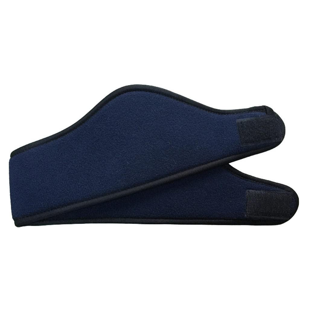 El Regalo 1 PC Fleece Ear Warmer Unisex Sports Headband with Velcro, Cozy Fleece Ski Ear Muff Stretch Winter Earmuff Headband Hair Band Running Headband for Men & Women (Blue)