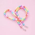 El Regalo 1 PC Cute Acrylic Heart Kids Face Mask Lanyard Straps/Face Mask Holder Lanyards Convenient Clip Safety Face Mask Cover Holder for Kids/Boys & Girls (Multi) Mask Not Included