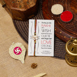 El Regalo 1PC Simple Lotus Flower Rakhi for Brother- Minimalist Lotus Thread Rakhi with Roli Chawal, Rakhi Message Card in Rakhi Gift Box (Option-6)