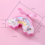 El Regalo 5PCs Kids Rings Set- Little Girl Adjustable Rings Gift Combo Pack with Shell/Rainbow Shape Box- Jewelry Gifts for Girls Kids (Rings Rainbow Gift Box)