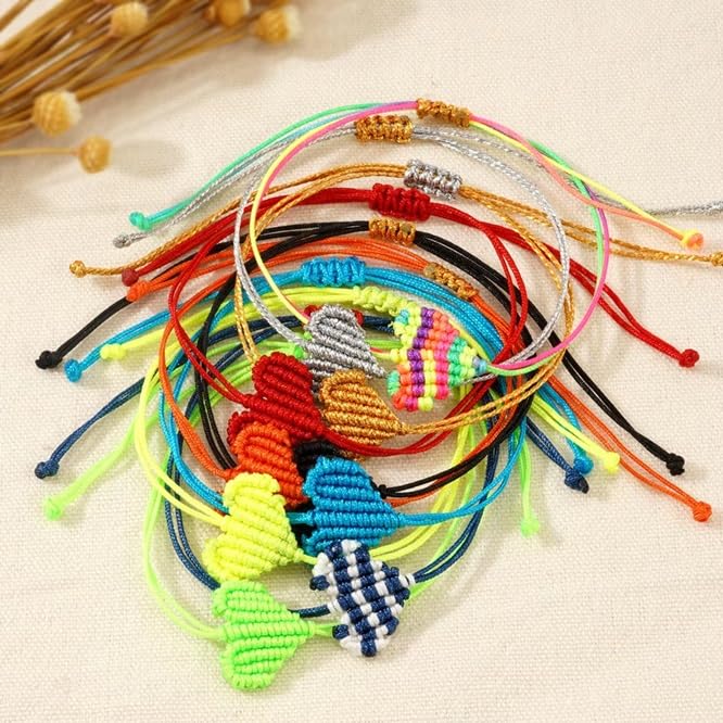 El Regalo Simple Heart Bracelet Rakhi for Brother - Handwoven Adjustable Macrame Rakhi with Roli Chawal | Minimalist Rakshabandhan Bracelet for Bhai in Elegant Rakshabandhan Box (Toasted Caremel)