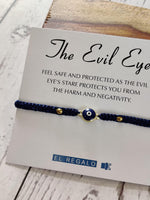 El Regalo Unisex-Adult Evil Eye Rakhi for Brother - Lucky Kabbalah Blue Turkish Macrame Bhaiya/Bhai/Brother/Nephew (Evil Eye Rakhi-Style 3)