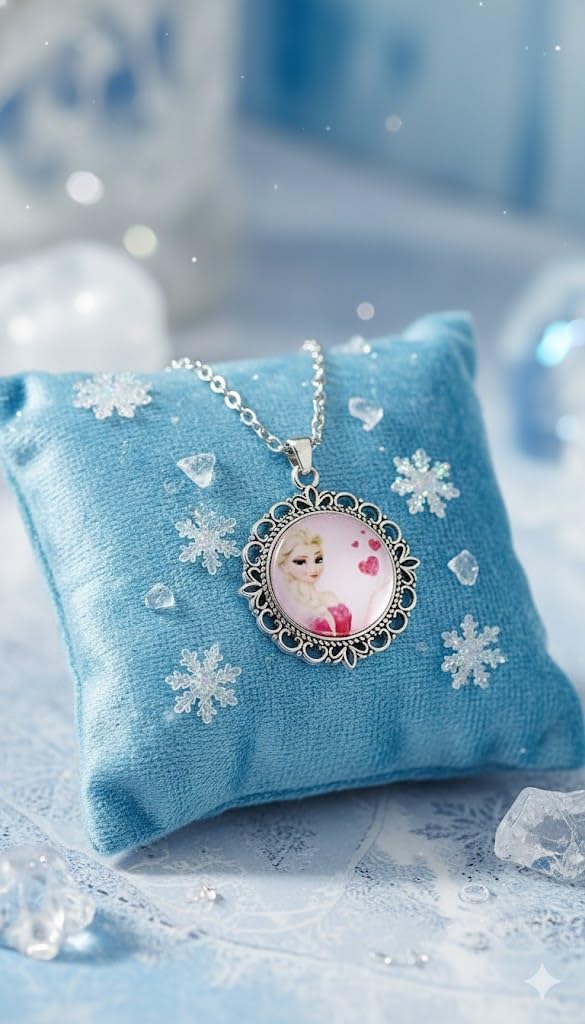 El Regalo Enchanted Tales Princess Pendant Necklace for Girls & Toddlers - Magical Character Jewelry for Birthdays, Parties & Gifting (Style-3)