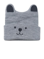 EL REGALO Pack of 2 Unisex Kids Red & Grey Beanie