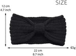 El Regalo Knitted Winter Twist Woolen Warm Headband with Buttons for Face Mask Cover | Cold Weather Hair Accessories Head Wrap | Winter Designer Headbands for Women & Men (Black)