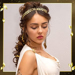 El Regalo's Golden Leaves Vintage Crown Style Metal Hairband/Tiara Hair accessories for Kids/Girls/Teens/Women- Bridal Crown Hairbands (Option-2)