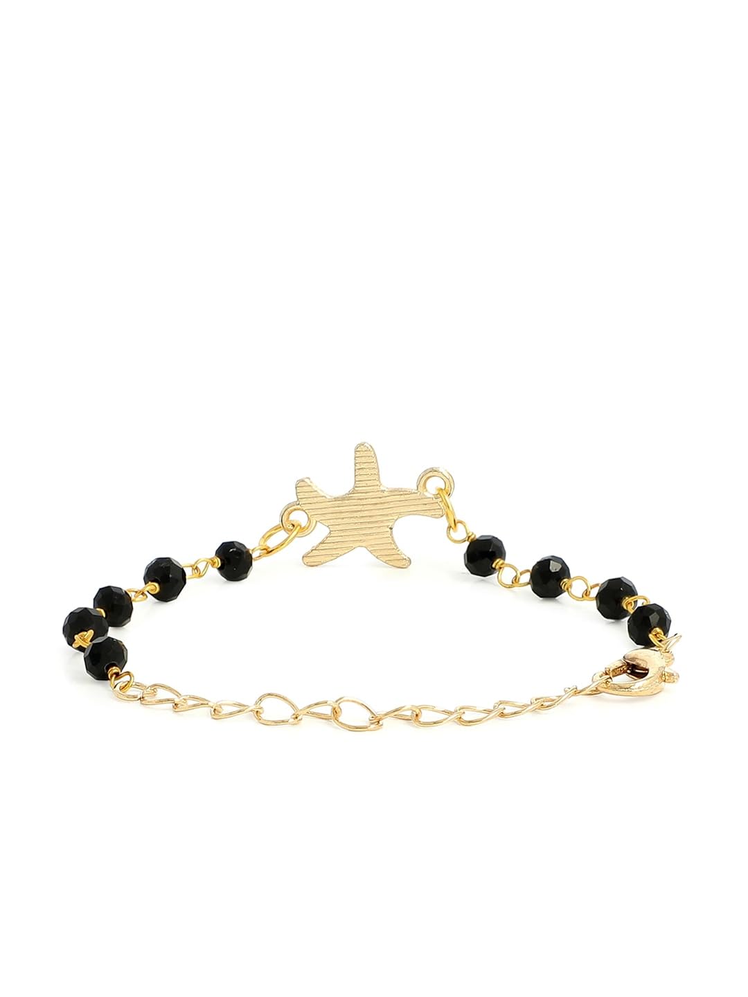 EL REGALO Unisex Kids Gold-Toned & Black Gold-Plated Bracelet
