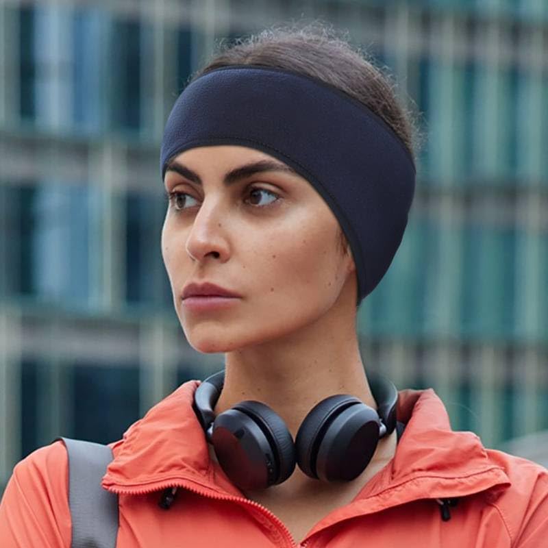 El Regalo 1PC Winter Fleece Ponytail Headband- Ear Warmer/Earmuff Headbands with Ponytail for Men, Women, Girls, Boys Fleece Ear Warmers Headband for Cold Weather Ski Yoga (Blue)
