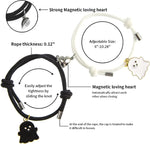 El Regalo 2 Pcs Quirky Ghost Pendant Bracelets Set, Lovely Ghost Enamel Charm Unisex Bracelets for Girls, Boys, Men, Women Friendship BFF Jewelry (Option-1)