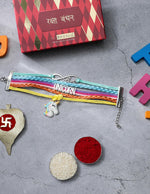 El Regalo Multi-layered Unicorn Infinity Love Charm Rakhi for Brother/Sister/Niece/Nephew with Roli Chawal in Rakhi Gift Box (Multi Unicorn)