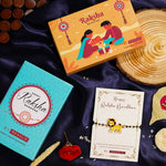 El Regalo Kids Nazaria Rakhi for Little Brother - Cute Chrams Nazaria Rakhis for Babies/Toddlers with shagun, Rakhi Message Card in Rakhi Gift Box (Lion)