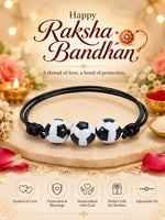 El Regalo 1PC Rakhi for Kids | Sports Balls Bracelet Rakhi for Brother- Rakhi for Sports Lover Bhai with Roli-Chawal Shagun, Message Card in Rakhi Gift Box for Kids/Adults (Option-8)