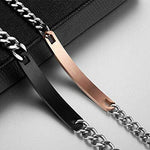 El Regalo Stainless Steel His and Hers Lovers Matching His Queen Her King Couple Bracelet for Women Men Girls Boys Jewelry Set Valentines Day Birthday Gift