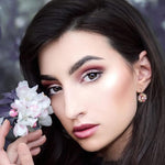 El Regalo Elegant Sparkling Colorful Cubic Zirconia Flower Earrings For Teen Girls/Women- AAA Swiss Cubic Zirconia Flower Multicolour Earrings