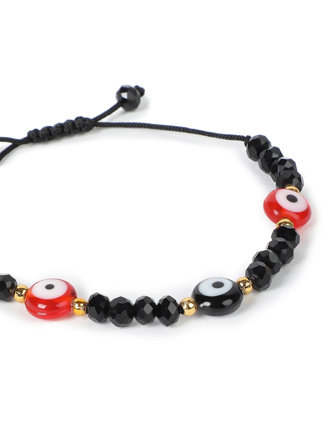 El Regalo 1PC Cute Evil Eye Nazaria Rakhi Box for Babies/Toddler/Kids/Girls & Boys Glass Faceted Beads Evil Eye Nazaria Rakhi with, Message Card in Rakhi Gift Box (Option-2)