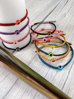 El Regalo Cute Evil Eye Bracelet - Lucky Evil Eye Adjustable Unisex Bracelet Avoid Negative Energy for Girls/Boys/Men/Women (Pink)