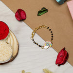 El Regalo 1PC Cute Kids Nazaria Rakhi for Little Brother - Kids Chrams Nazaria Rakhis for Babies/Toddlers with Roli Chawal, Rakhi Message Card in Rakhi Gift Box (Rainbow Cloud Nazaria)