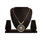 El Regalo Dual Tone Goddess Durga Ma German Silver Pendant Necklace | Traditional Temple Jewelry | Durga Ma Necklace for Durga Pooja & Navratra Pooja