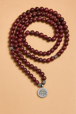 El Regalo 108 Beads Multi-Layered Bracelet Mala for Women & Men - Natural Beads Yoga Bracelet Necklace with Lotus Pendant - Unisex Spiritual Buddhist Mala Jewelry for Meditation