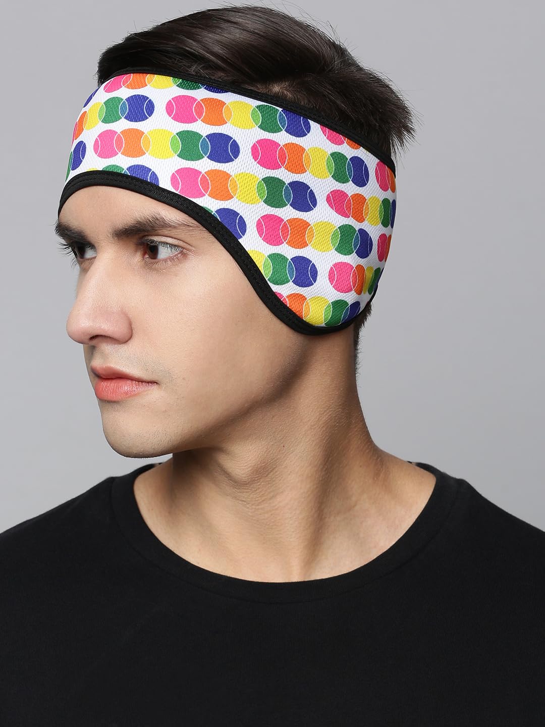 El Regalo 1 PC Winter Unisex Ear Warmer Headbands- Winter Earmuff Headbands for Adult Men, Women, Teens, Girls, Boys (Multi Polka Dots)