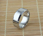 El Regalo Solid Stainless Steel 6mm Plain Classic Band Ring Comfort-Fit for Men Women- Anti Tarnish/Waterproof Plain Dome Stacking Simple Rings Bands Thumb Finger Ring (Silver Flat, 20)