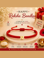 El Regalo Red Ethnic Rakhi Dori Unisex Rakhi-Adults - P letter