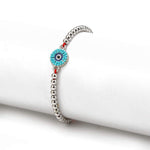 El Regalo Fancy Evil Eye Unisex Bracelet for All | Macrame Bracelet Handwoven Beaded with Lucky Eye Charms (Round Evil Eye)
