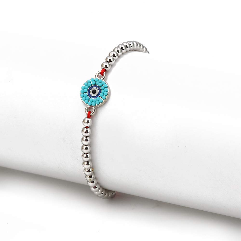 El Regalo Fancy Evil Eye Unisex Bracelet for All | Macrame Bracelet Handwoven Beaded with Lucky Eye Charms (Round Evil Eye)