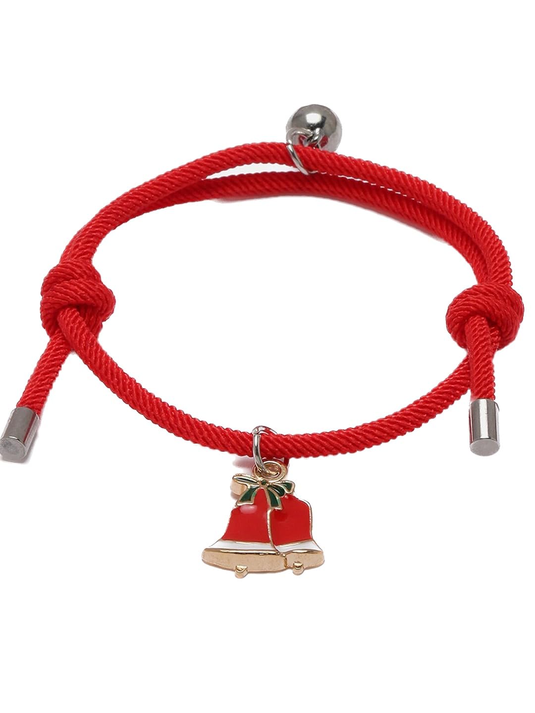 EL REGALO Christmas Unisex Kids 2 Red White Wraparound Bracelet
