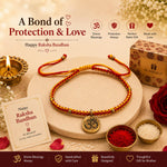 El Regalo OM Rakhi for Brother - Simple Yet Elegant AUM Bracelet Rakhi for Bhai/Bhaiya/Bhatija with Roli Chawal in Rakhi Gift Box