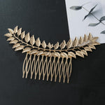 El Regalo 1PC Elegant Vintage Hollow Cutout Leaf Hair Comb - Wedding & Party Hair Accessory for Girls & Women (Gold)