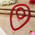 El Regalo 2 PCs Shiny Crackled Beads Kids Girls Necklace & Bracelet Jewelry Sets - Cute Kids Charms Jewelry with Sparkly Beads for Kids/Toddlers Girls (Smily Jewelry Set)