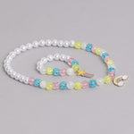 El Regalo 3 PCs Kids Girls Necklace, Bracelet & Earrings Jewelry Set- Girls Beaded Charms Princess Jewelry Set (Rainbow Star Charms Jewelry Set)