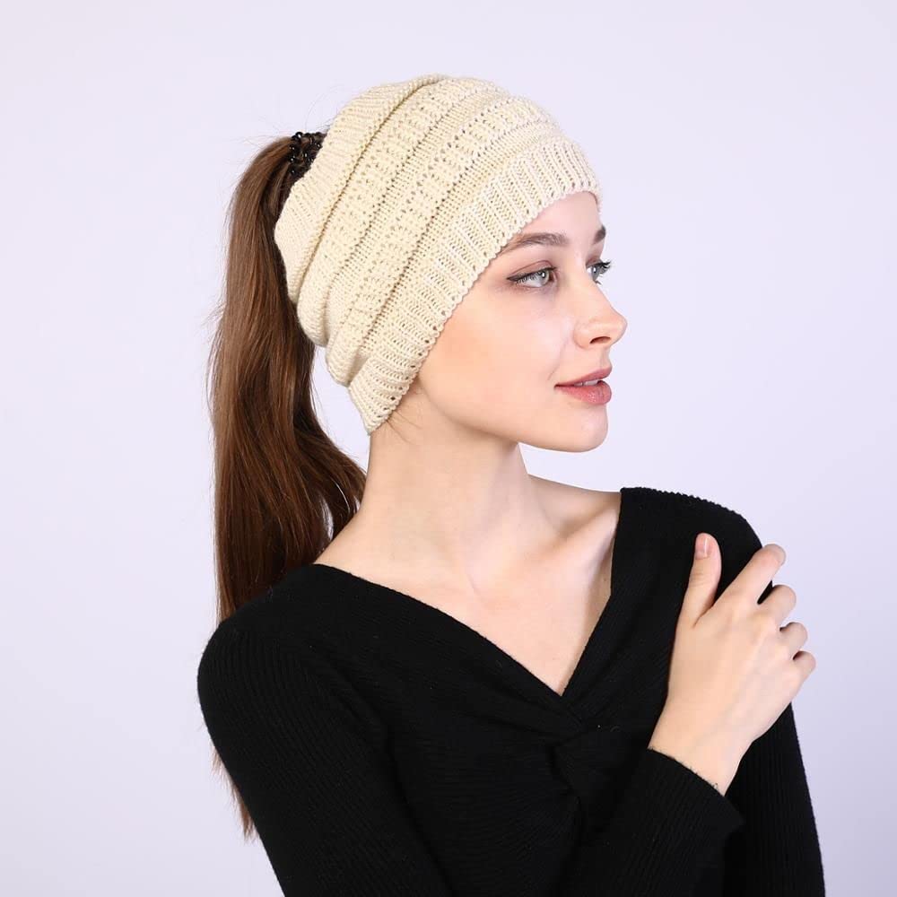 El Regalo 1 PC Knitted Warm Winter Woolen Unisex Headband for Women/Girls/Men/Boys | Cold Weather Ear Muff Hair Accessories Head Wrap | Winter Ear Warmer Headband (White)