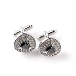 El Regalo Luxury Zircon Crystal Cufflinks | Cuff Links Sleeve Button for Women Men Shirts Dress Suits