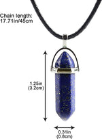 El Regalo 1 PC Hexagonal 6 Faces Healing Crystal Unisex Necklaces for Men/Women/Girls/Boys- Healing Stone Pendant Jewelry (Synthetic Lapis Lazuli)